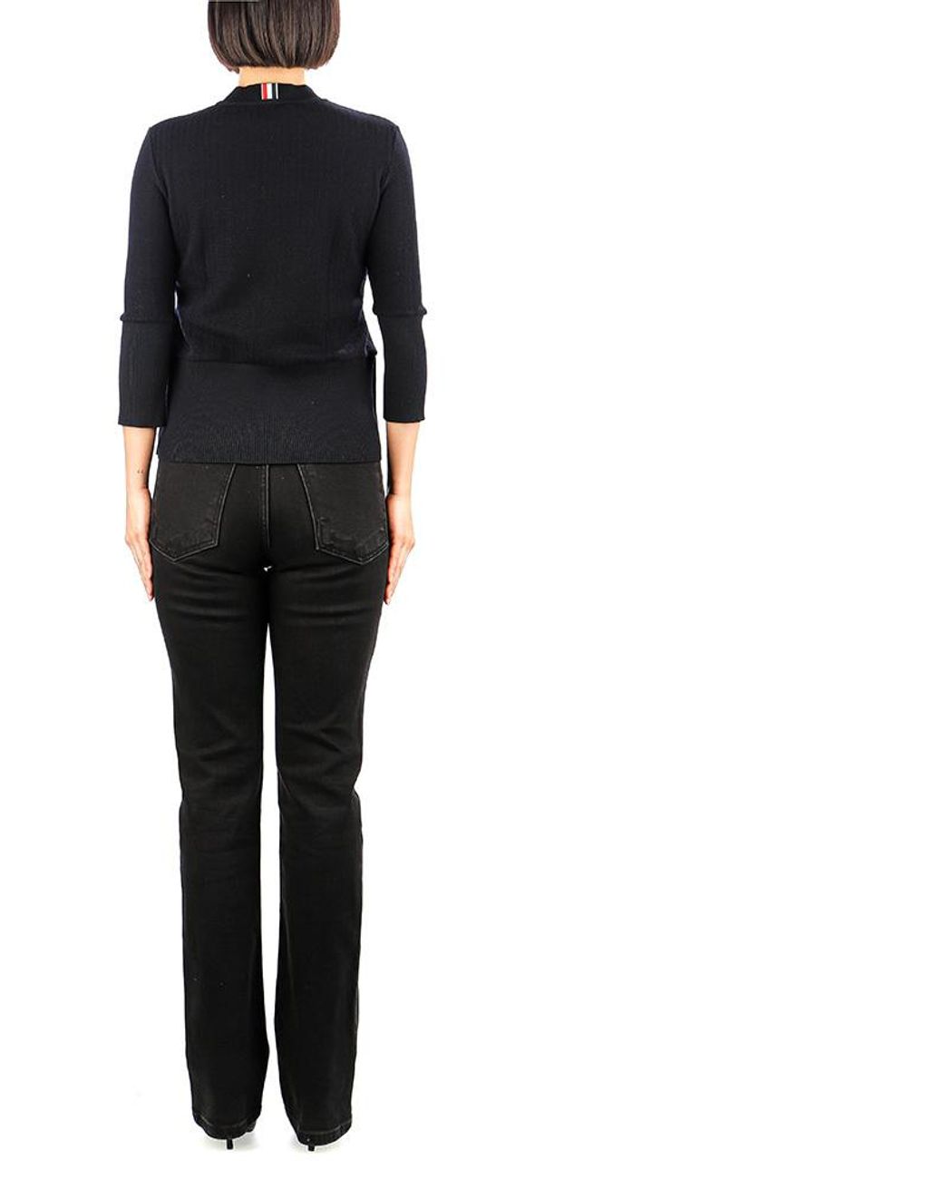 Thom Browne Blue Crewneck Straight Hem Jumper