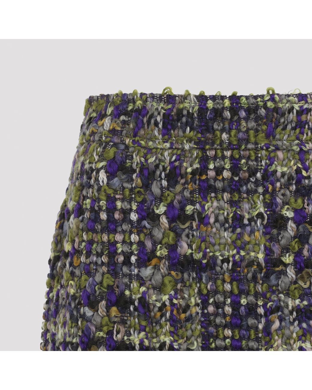 Saint Laurent Black Bouclé-Knit Skirt