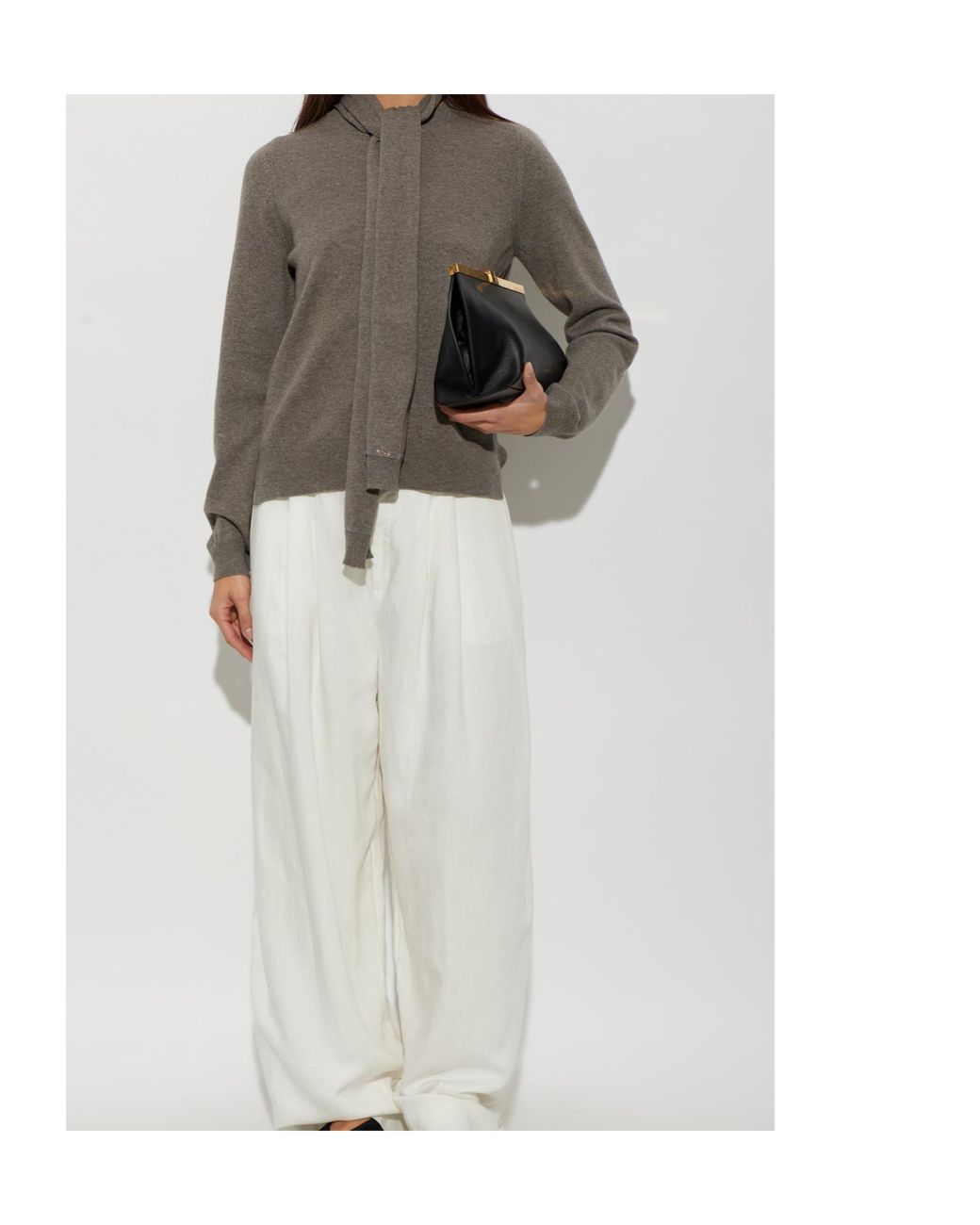 Fabiana Filippi Gray Long-Sleeved Sweater