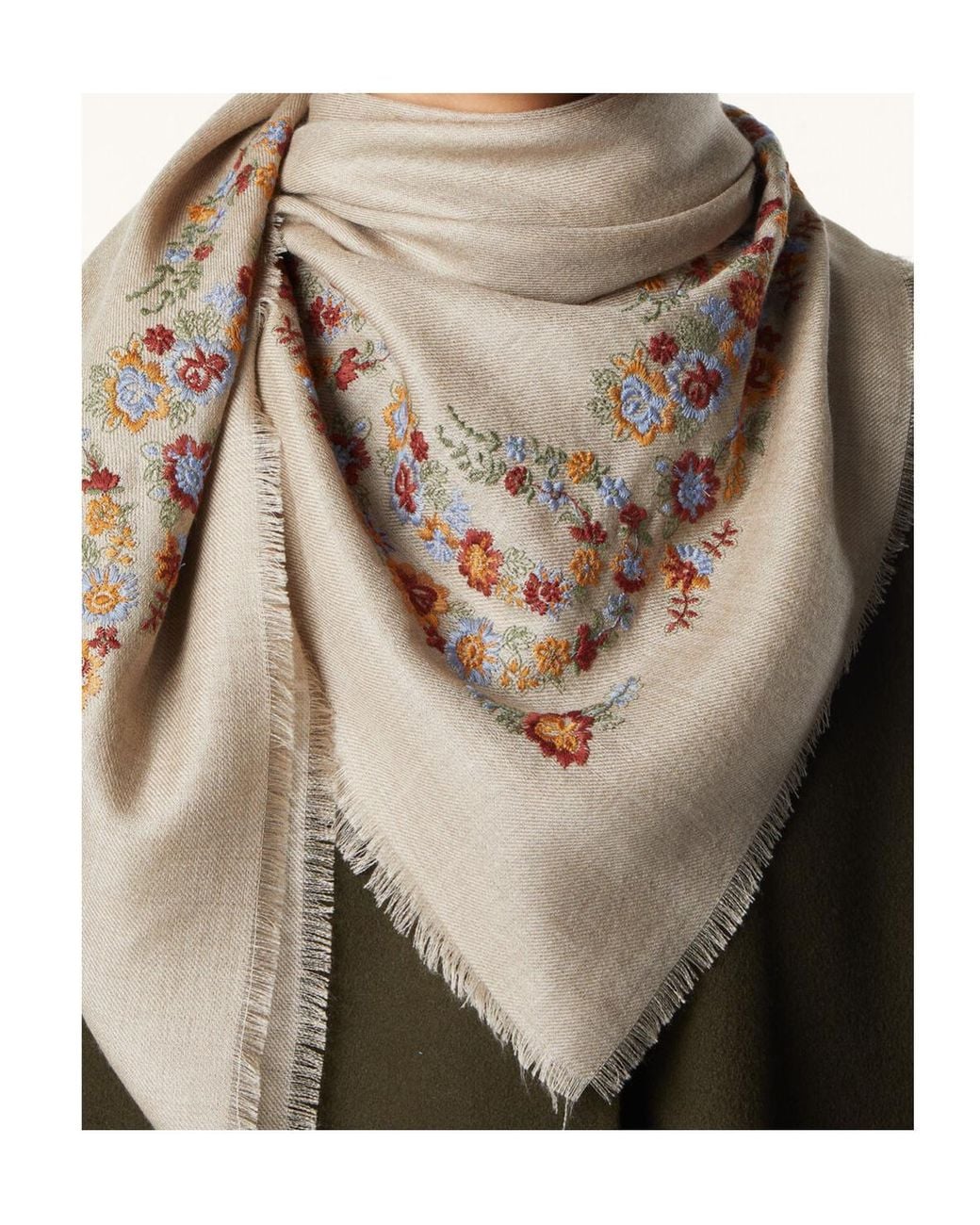 Loro Piana Natural Bahar Garden Shawl