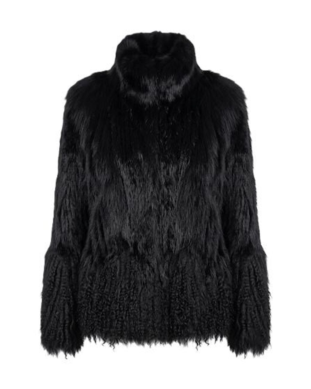 P.A.R.O.S.H. Black P.A.R.O..H. Short Fur-Effect Jacket