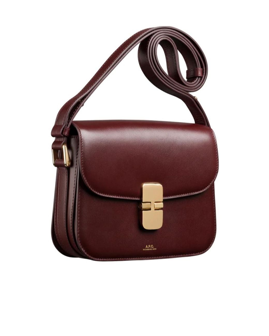 A.P.C. Red Grace Logo Printed Small Shoulder Bag