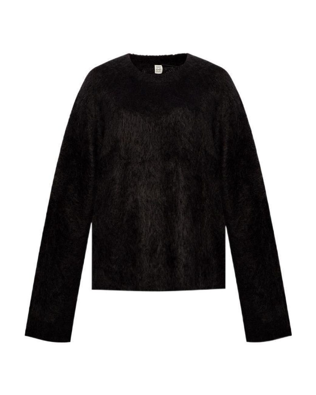 Totême Black Totême Long Sleeved Crewneck Jumper
