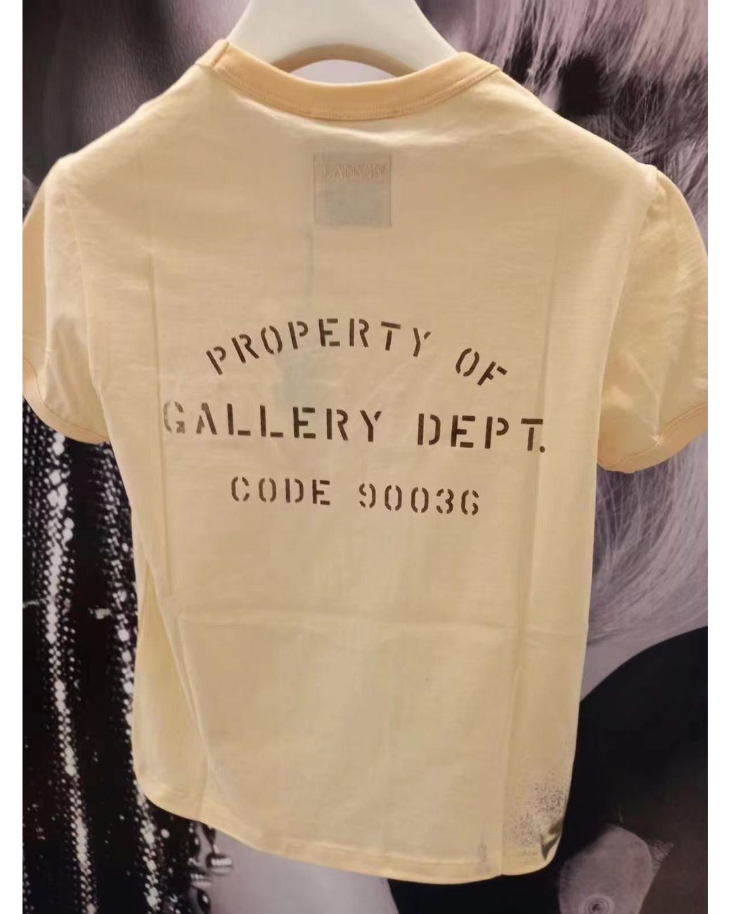 Lanvin Natural X Gallery Dept. Logo Embroidered T-Shirt