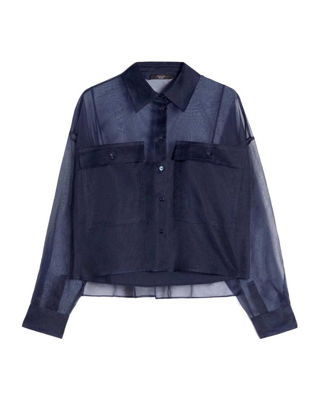 Weekend by Maxmara Blue Colomba Sheer Layered Shirt