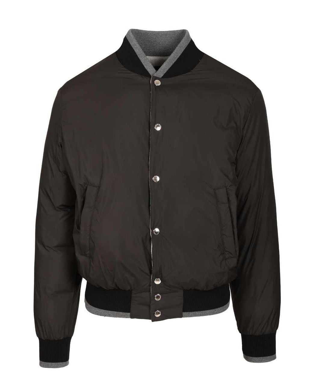 Dolce & Gabbana Gray Reversible Padded Jacket for men