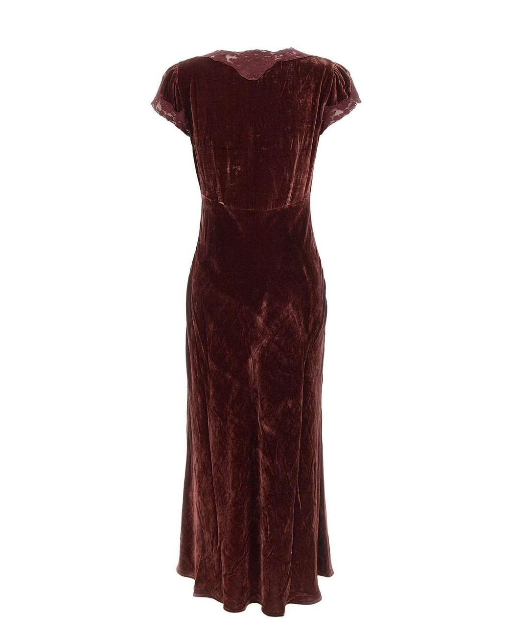 Rixo Purple Short-Sleeved Dress