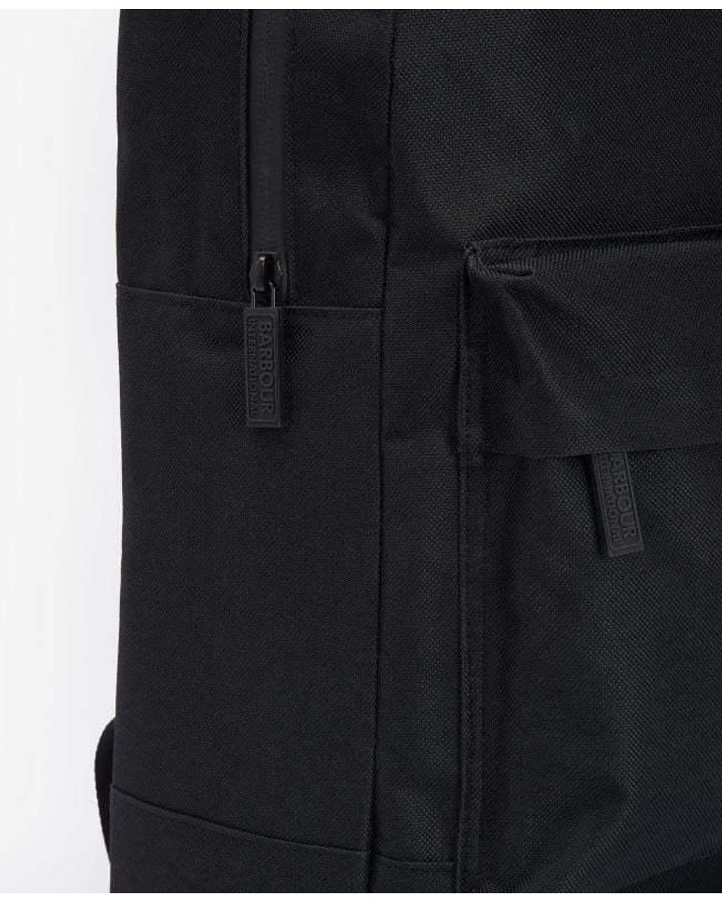Barbour Black Logo Backpack for men