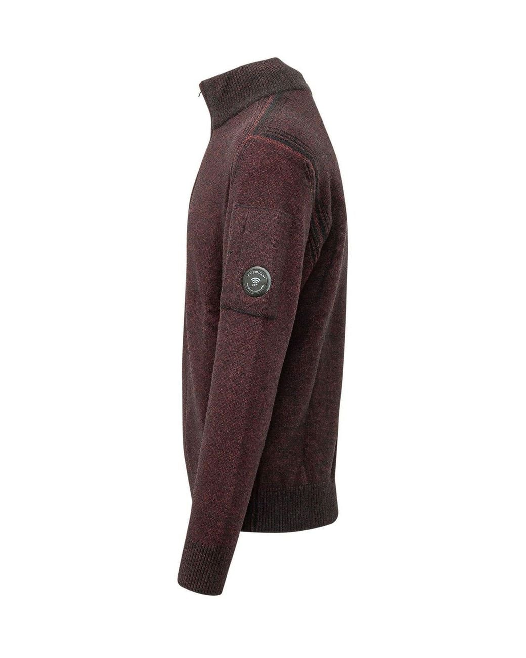 C P Company Red Half Zip Fleece Sweatshirt for men