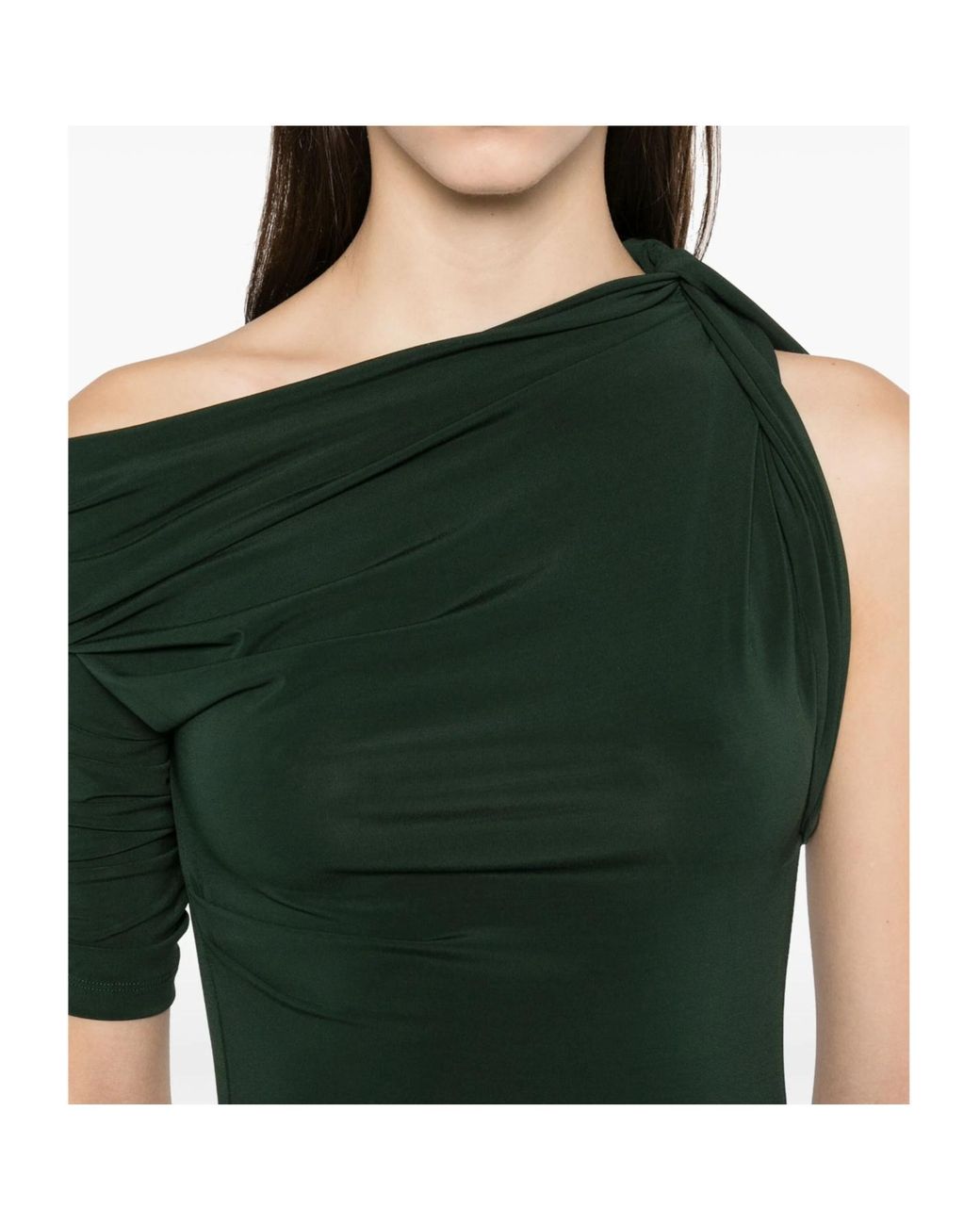 Jacquemus Green Off-Shoulder Dress