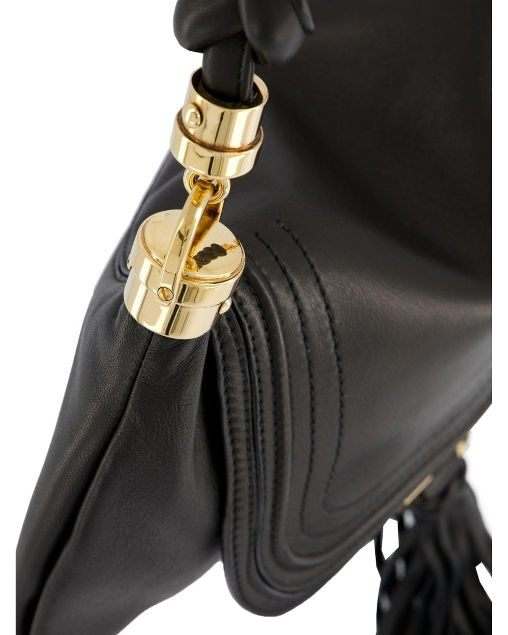 Chloé Black Chloé Marcie Foulard Tassel Shoulder Bag