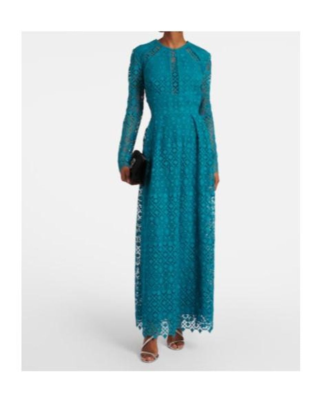 Elie Saab Blue Macramé Gown
