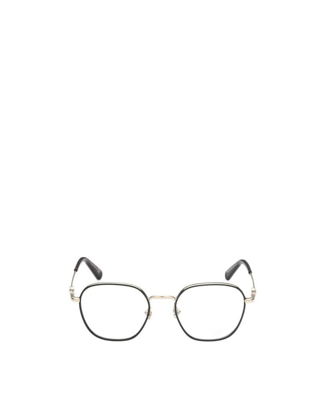Moncler White Eyewear Round Frame Glasses for men