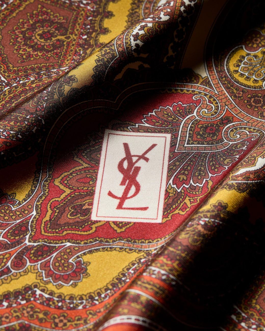 Saint Laurent Orange Square Scarf