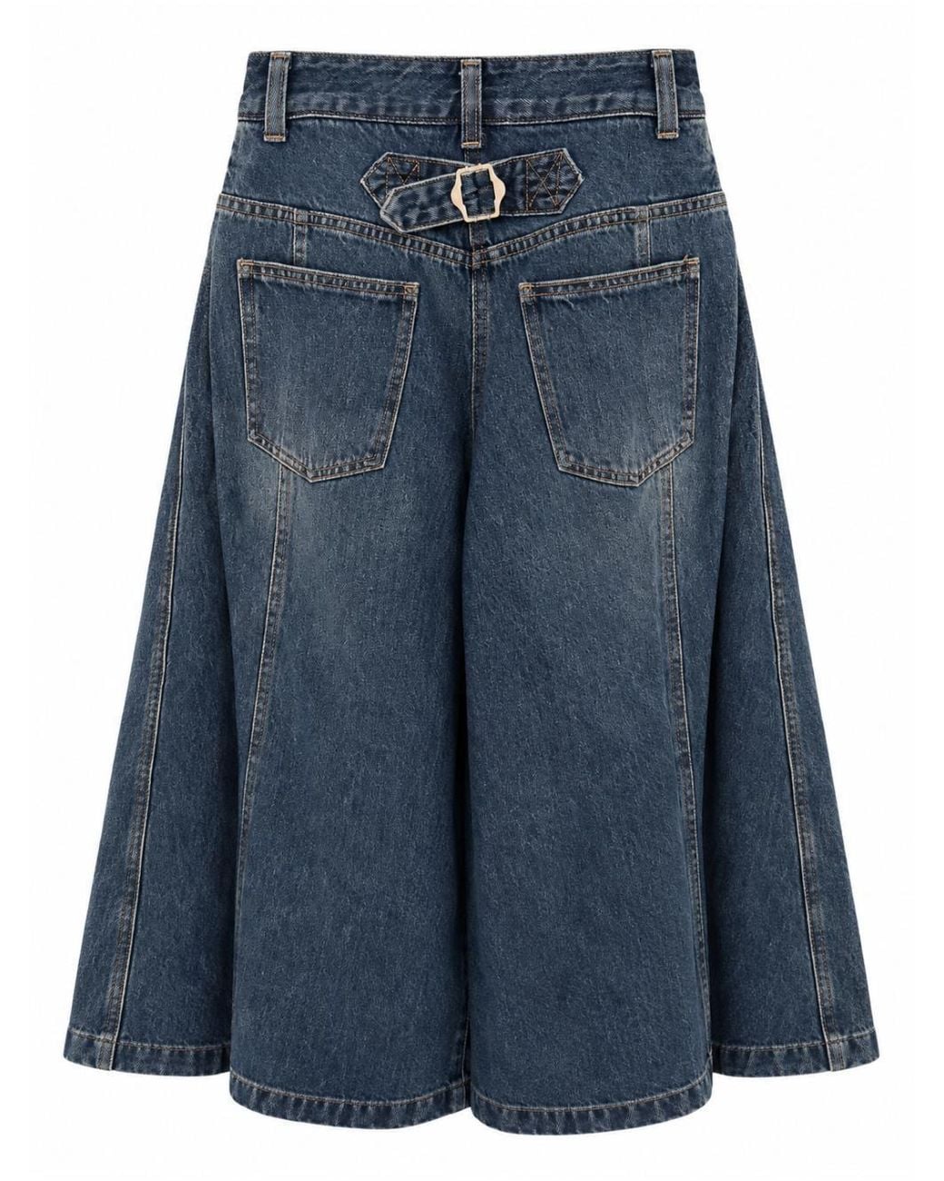 Juun.J Blue Skirt With Belt Loops