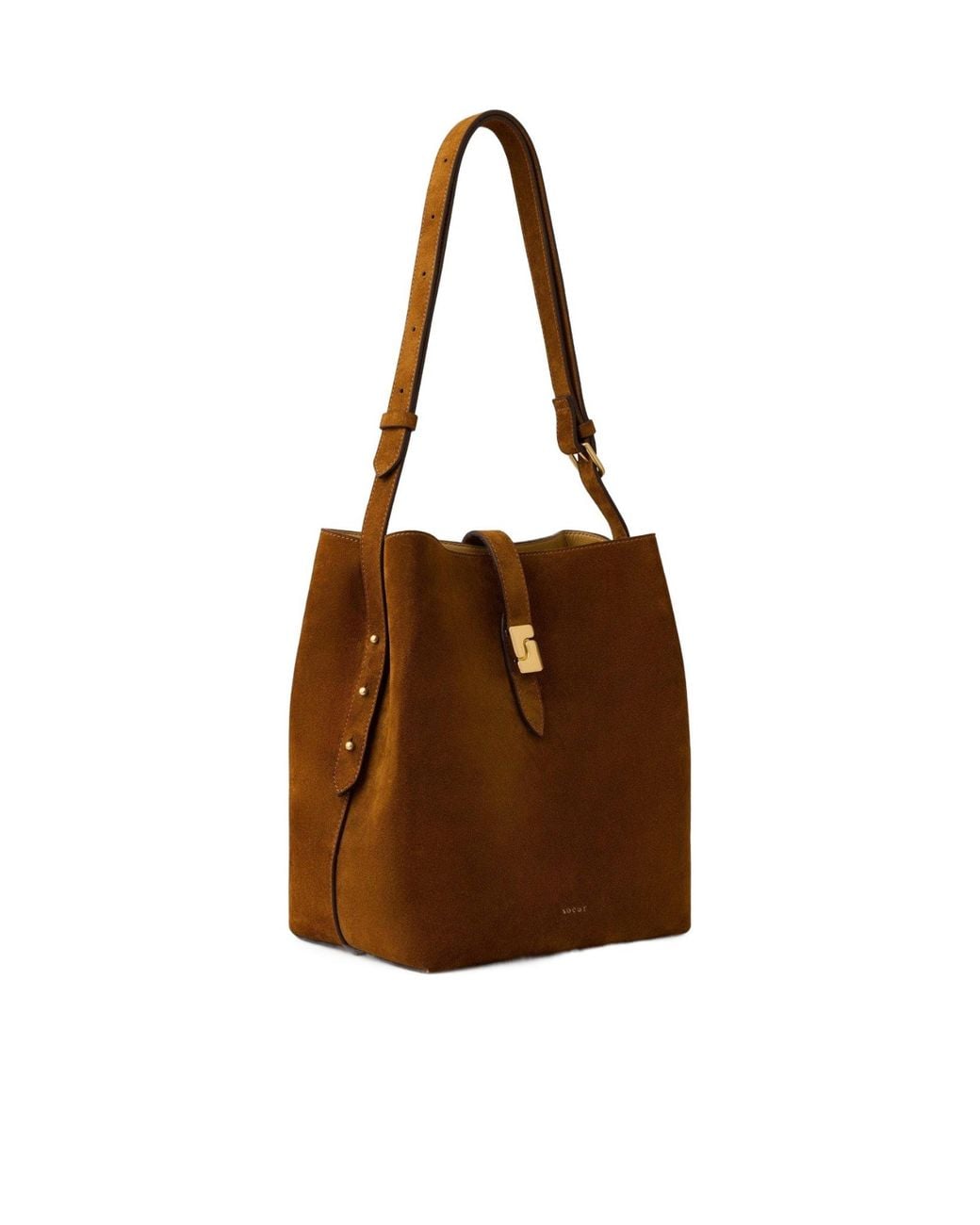 Soeur Brown Suede Bucket Bag