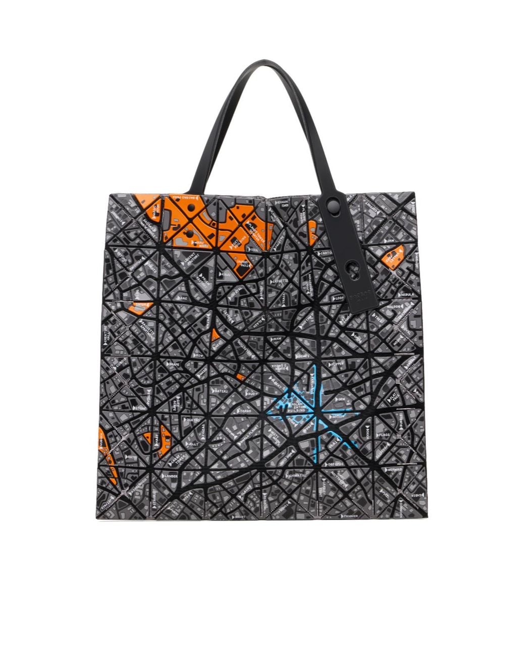 Issey Miyake Black Map Tote Bag