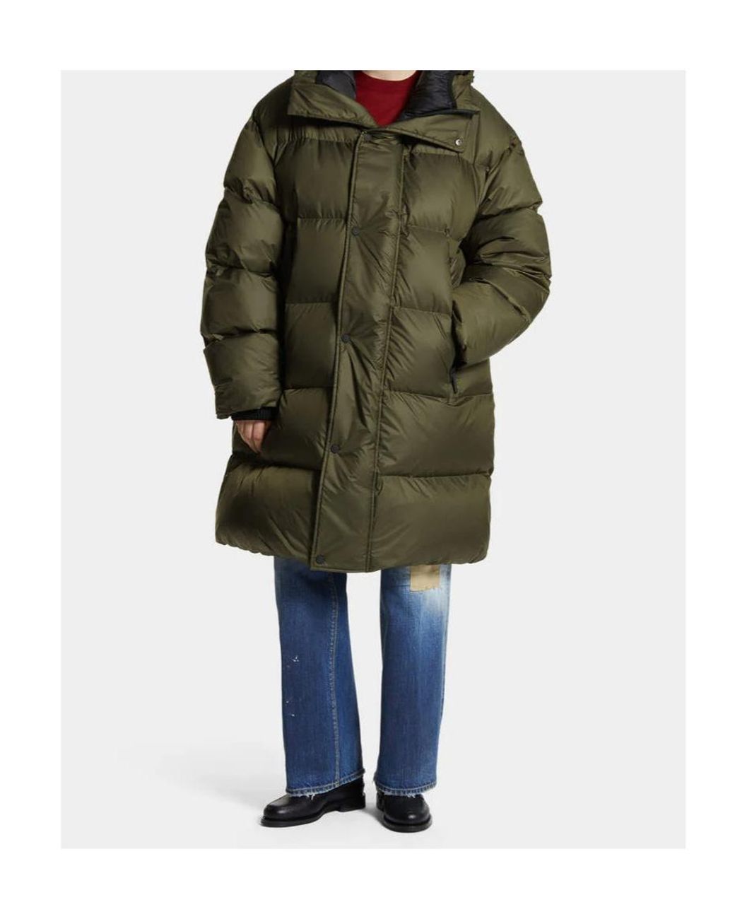 DSquared² Green Long Sleeved Hooded Down Coat