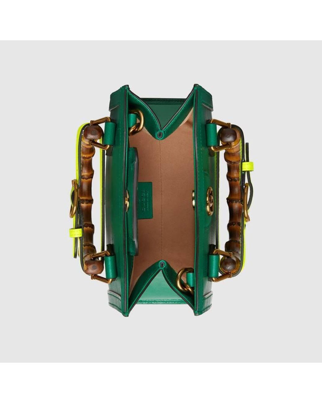 Gucci Green Xs Diana Bamboo-Detail Tote