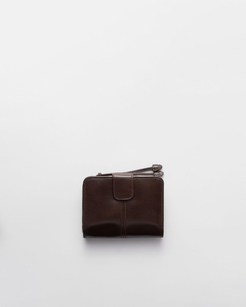 Prada Brown Triangle-Logo Leather Wallet