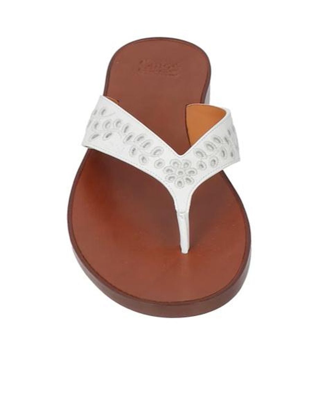 Chloé Brown Minimalist Thong Sandals