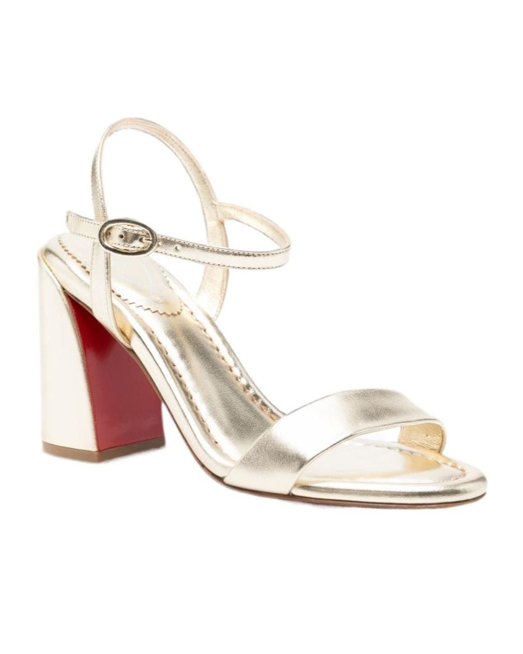 Christian Louboutin White Miss Jane Heeled Sandals