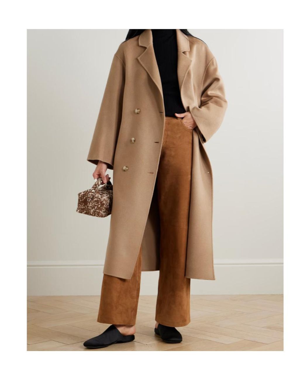 Loulou de Saison Natural Borneo Double-Breasted Wool And Cashmere-Blend Coat