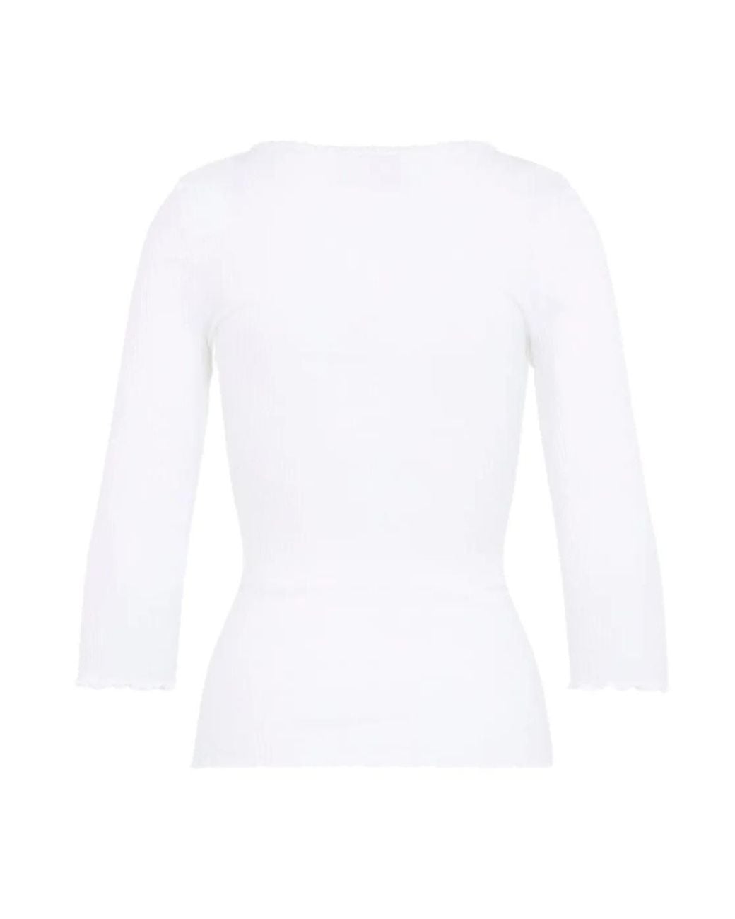 Chloé White Chloé Scoop-Neck Fitted Knit Cardigan