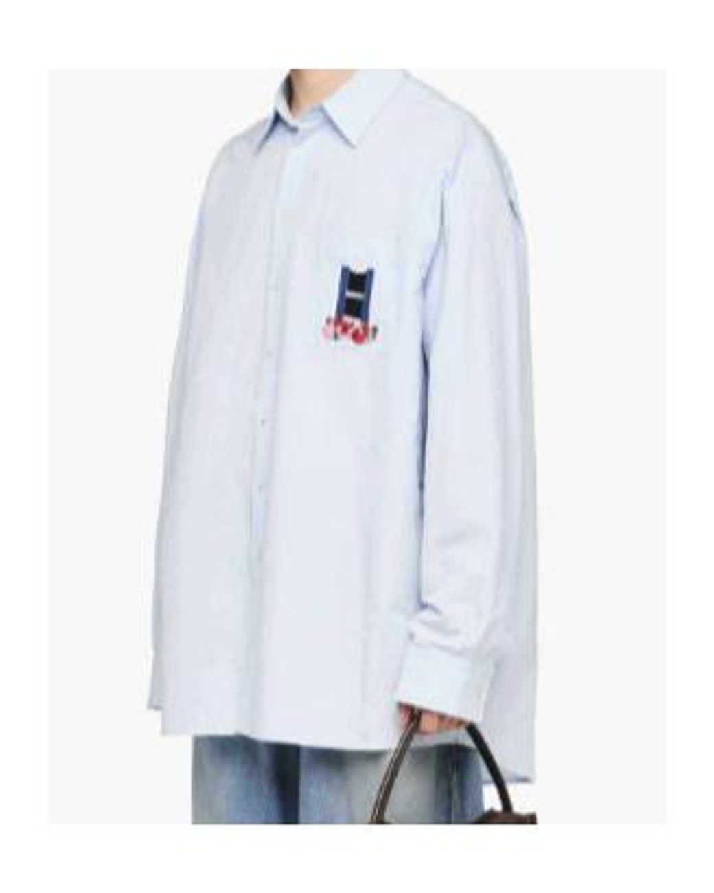 J.W. Anderson Blue Jw Anderson Window' Embroidered Shirt for men
