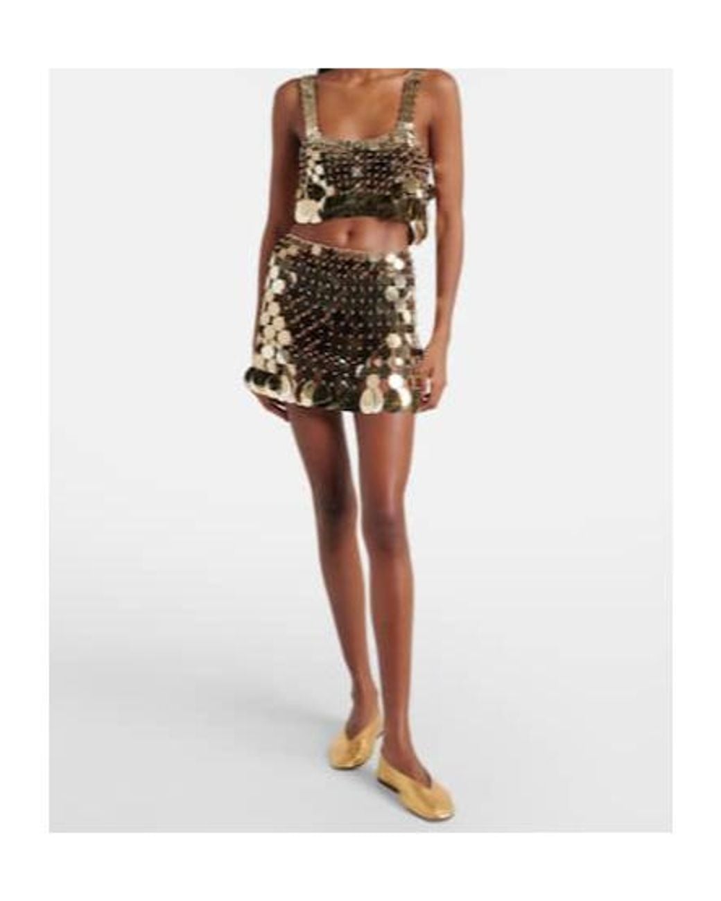 Rabanne Brown Sequined Miniskirt