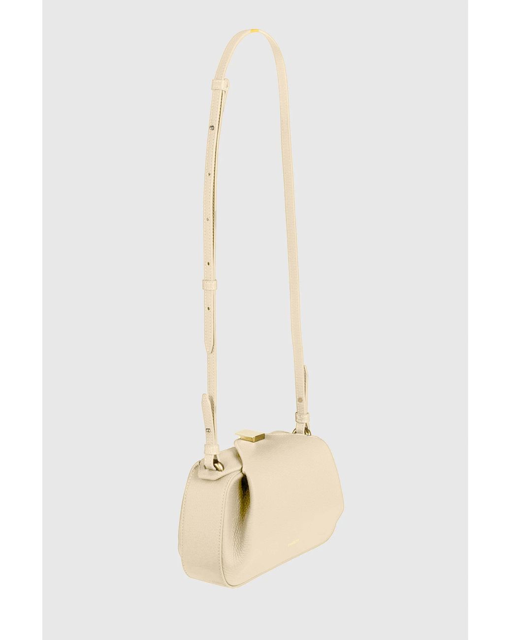 Yuzefi Natural Mini Oyster Grained-Leather Shoulder Bag