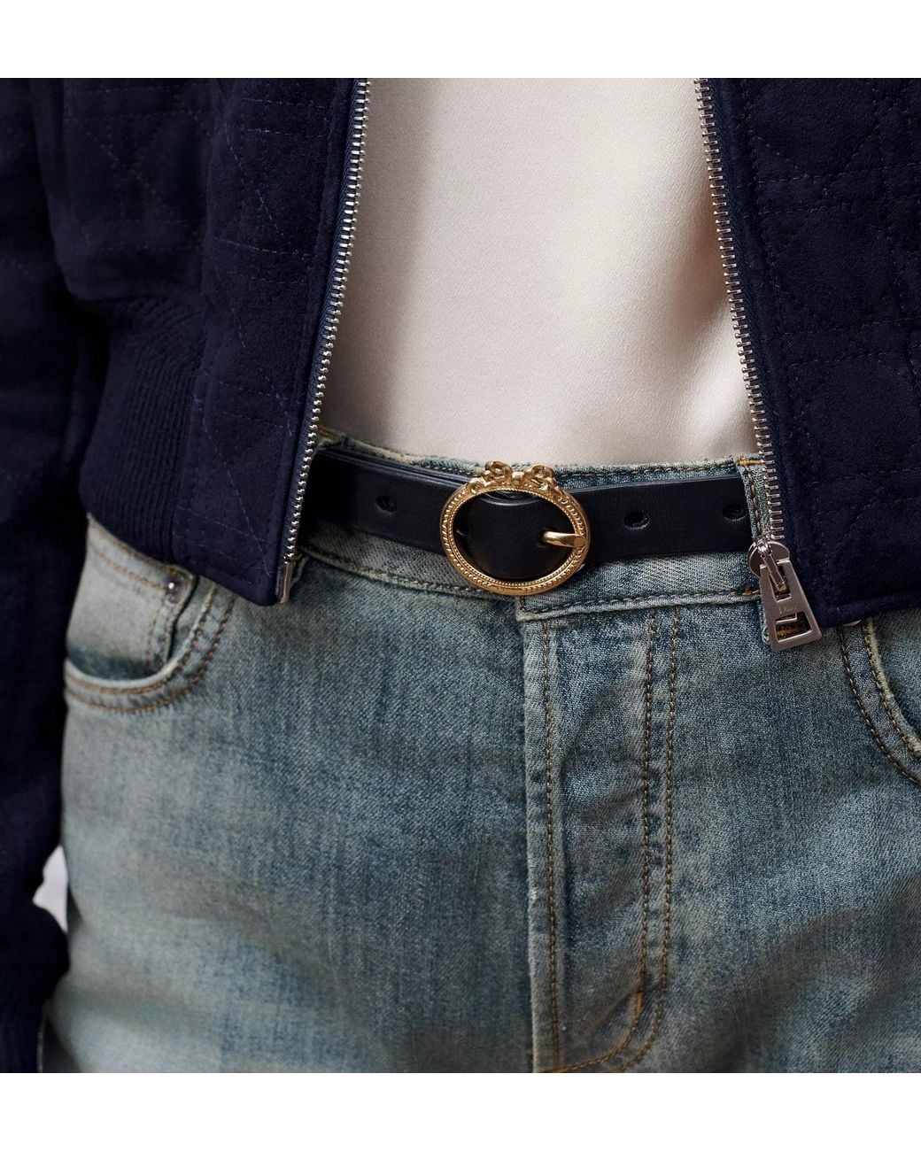 Dior Black Medaillon Belt