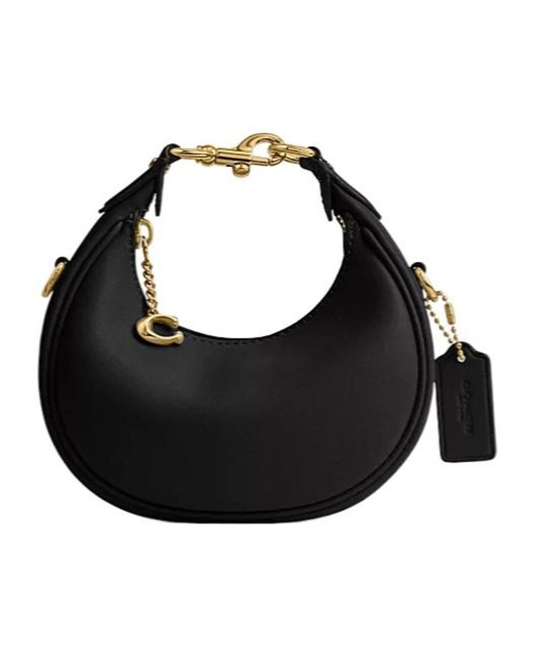 COACH Black Logo Charm Handbag
