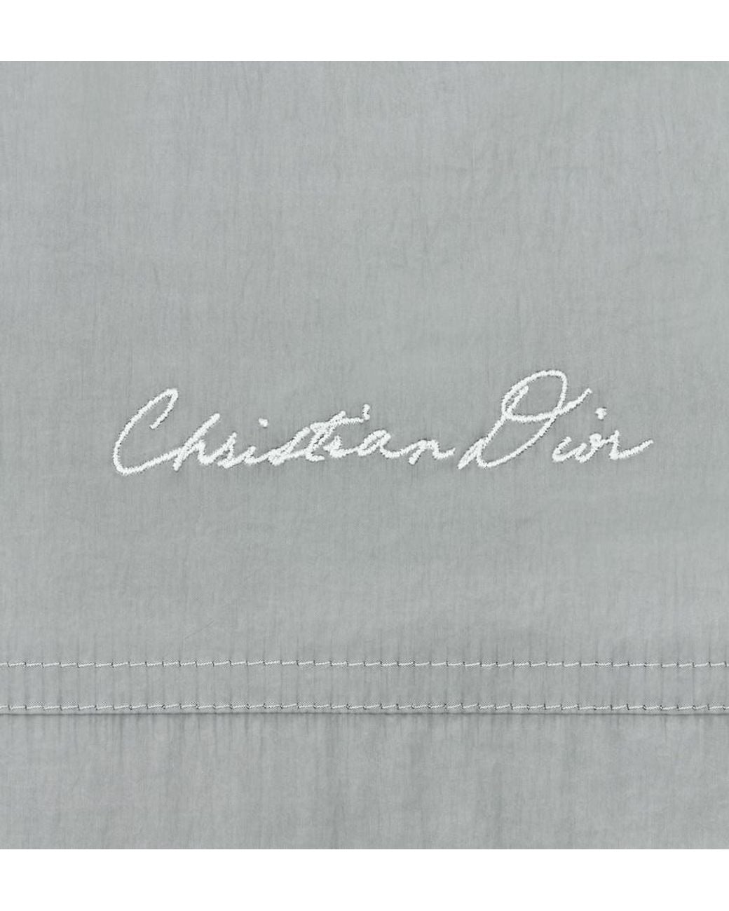 Dior Gray Handwritten Christian Windbreaker for men