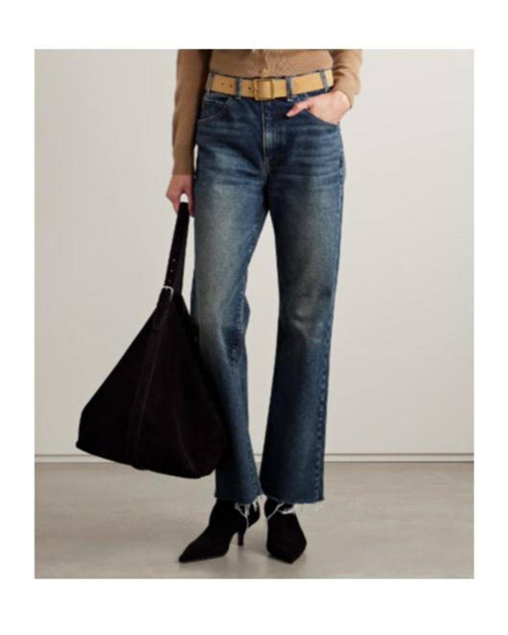 Nili Lotan Blue High Waist Denim Trousers