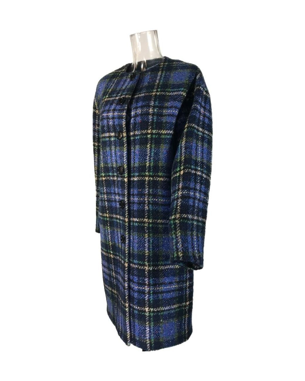 Moschino Blue Single-Breasted Coat