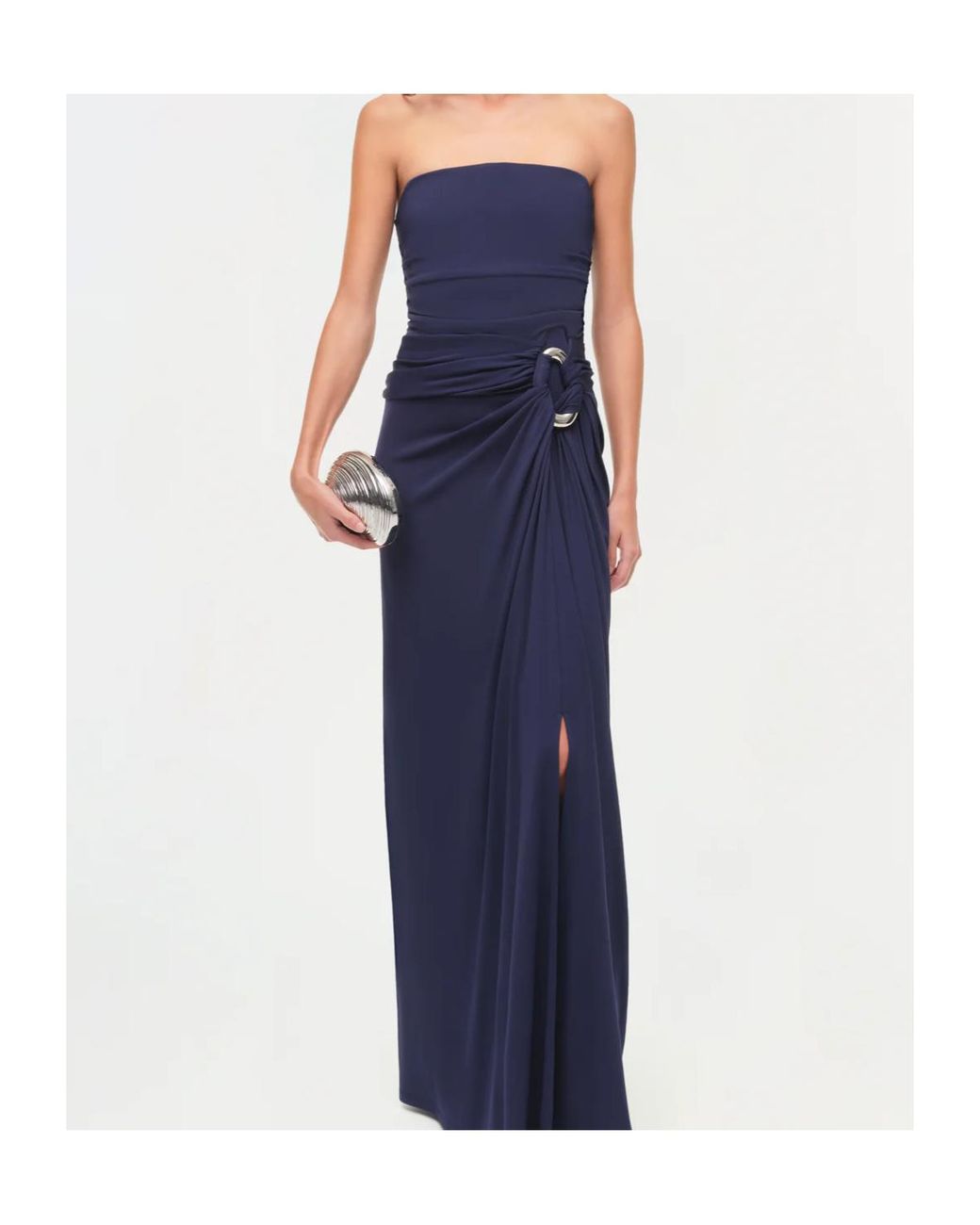 Jonathan Simkhai Blue Strapless Knit Gown