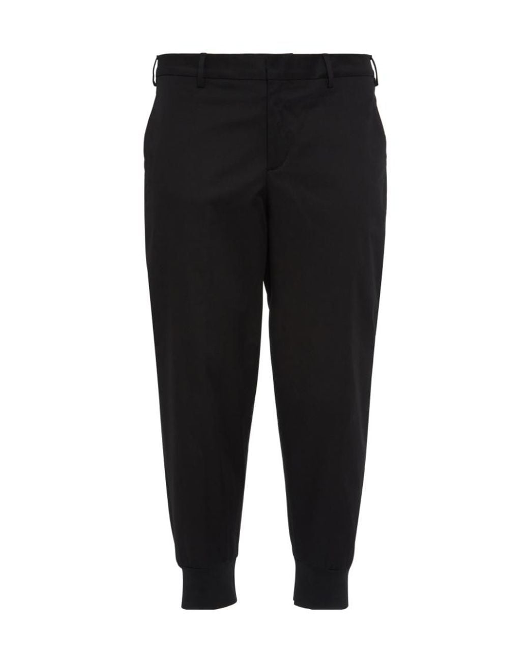 Neil Barrett Black Tapered-Leg Cotton Trousers for men