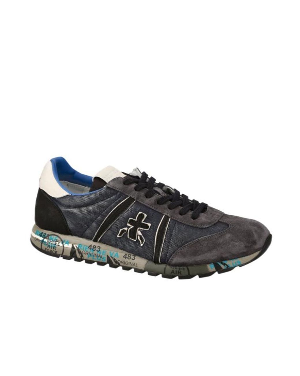 Premiata Black Round-Toe Sneakers for men