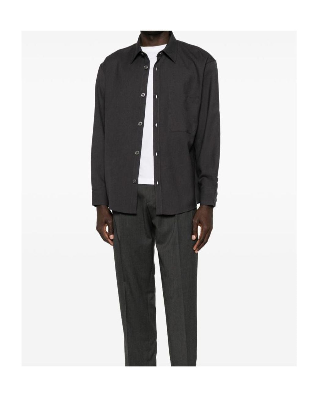 Emporio Armani Black Patch Detail Regular Shirt for men