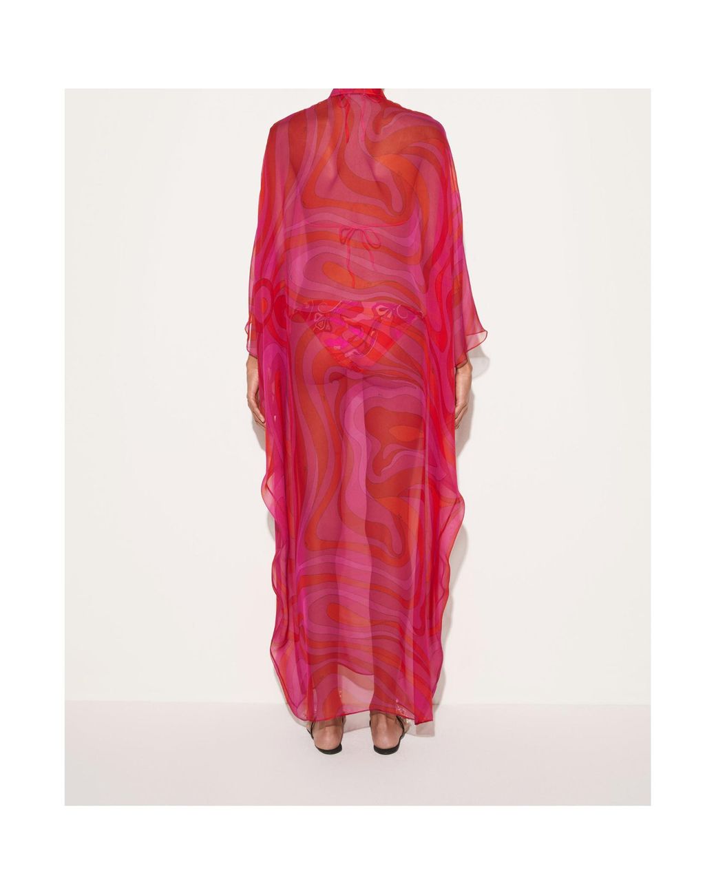 Emilio Pucci Pink Marmo-Print Kaftan