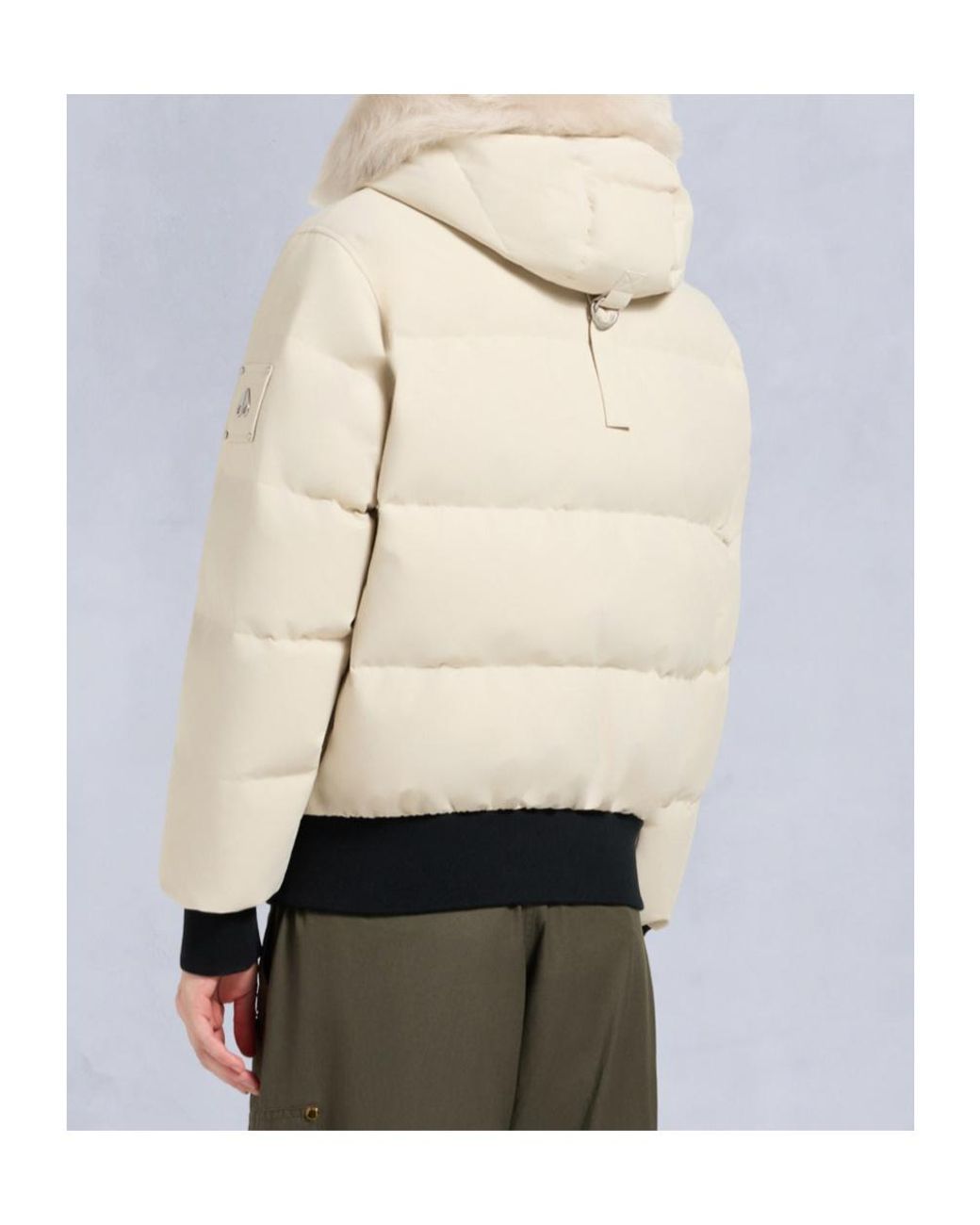 Moose Knuckles Natural Long-Sleeved Cotton-Padded Jacket