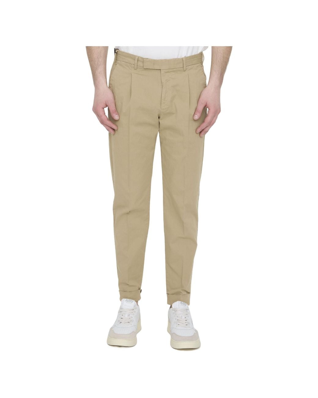 Pt Pantaloni Natural Pt Torino Straight-Leg Pants for men