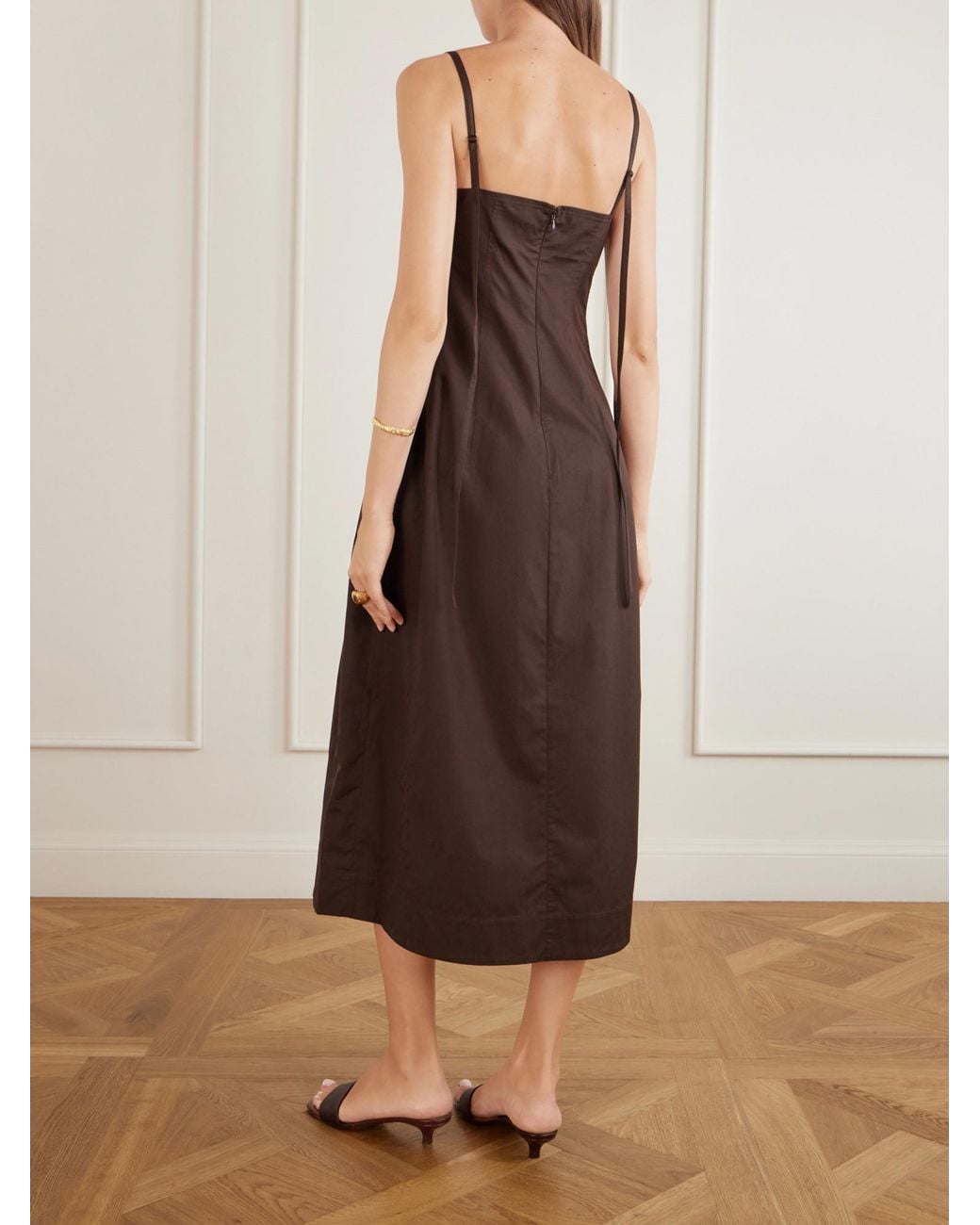 Co. Purple Tton-Poplin Midi Dress