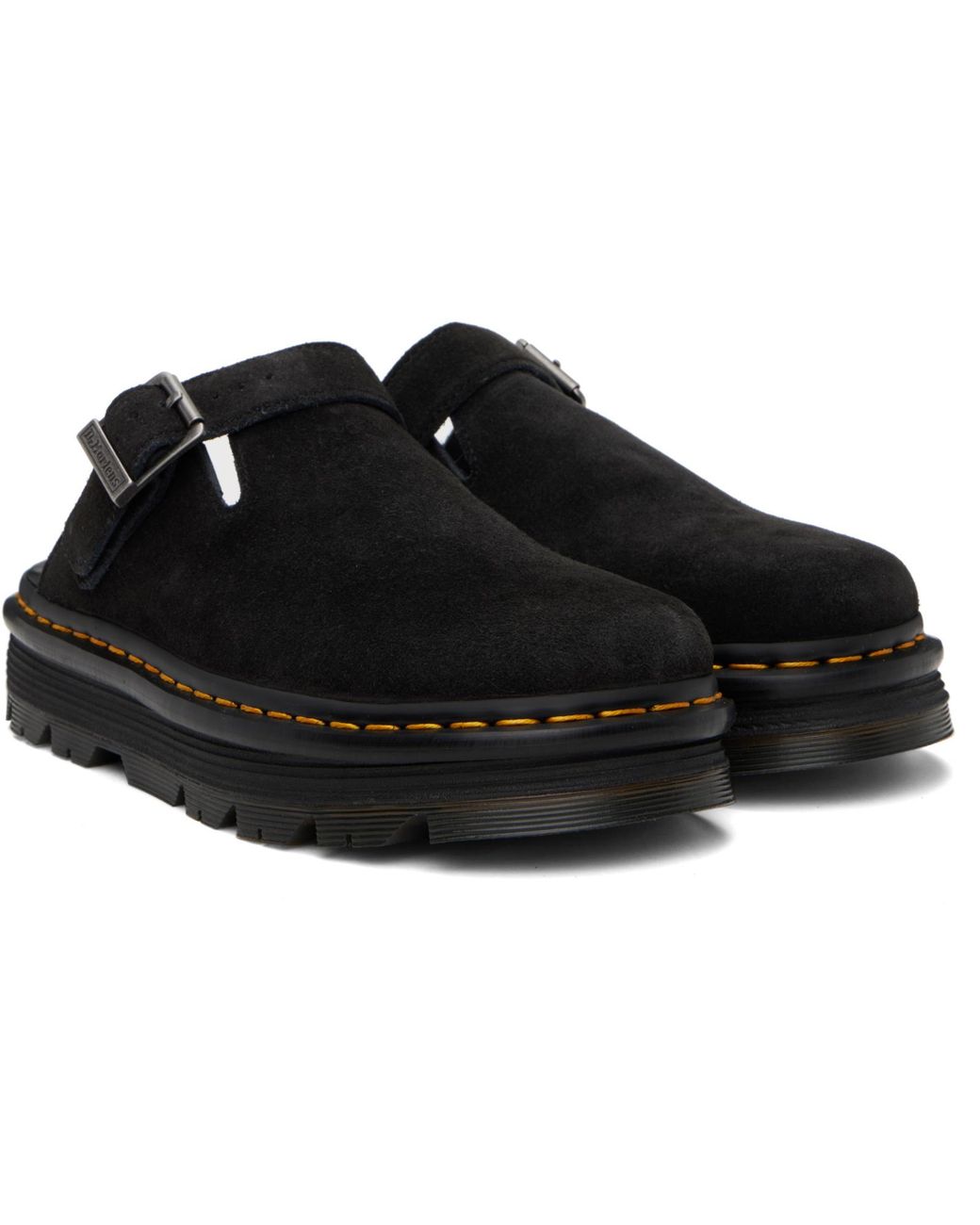 Dr. Martens Black Zebzag Casual Singback Platform Mules for men