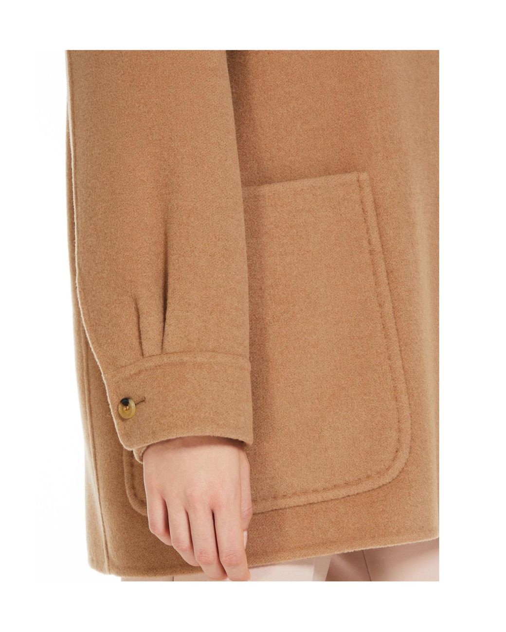 Max Mara Brown Collared Button-Up Coat