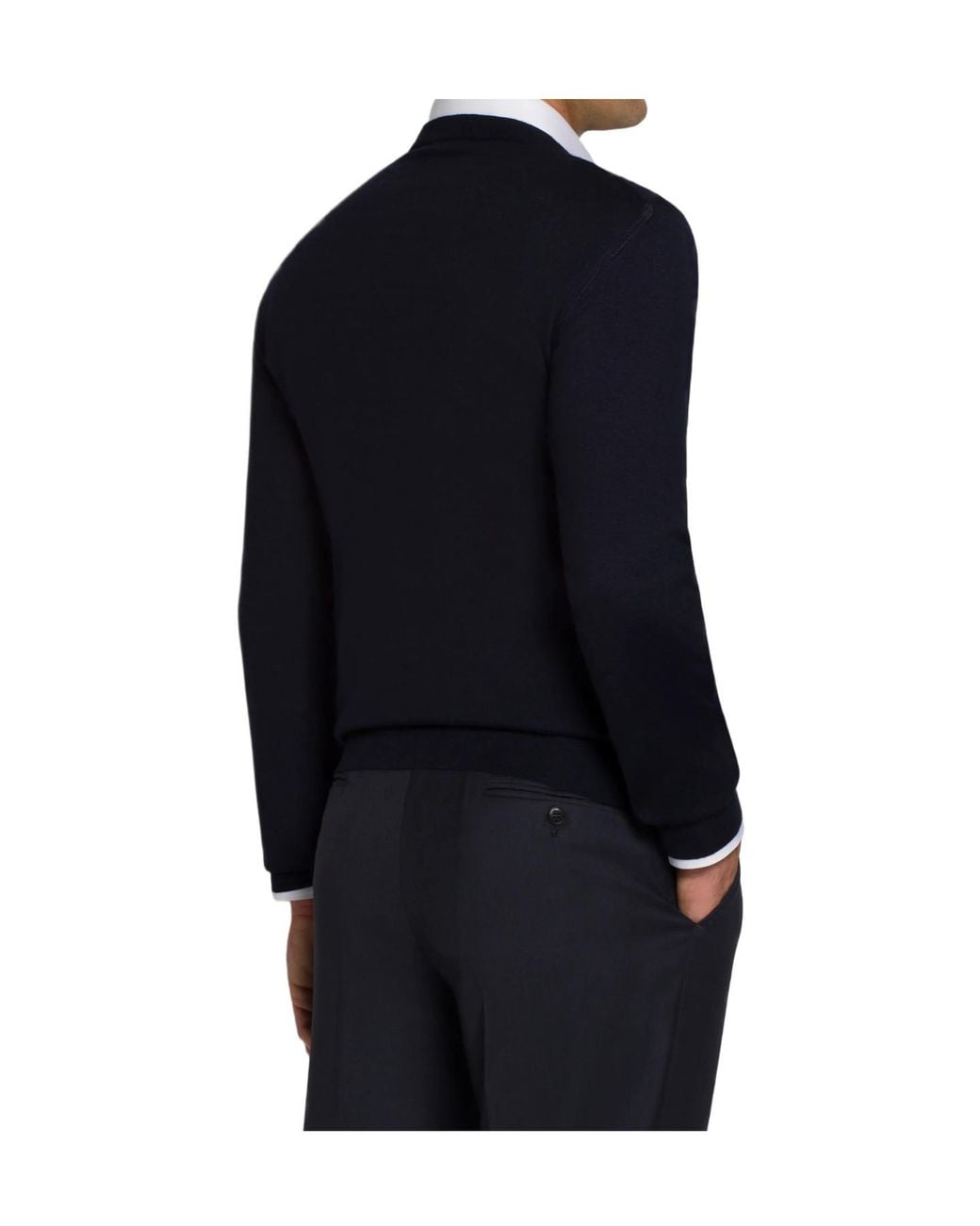 Brioni Blue Crew Neck Sweater for men