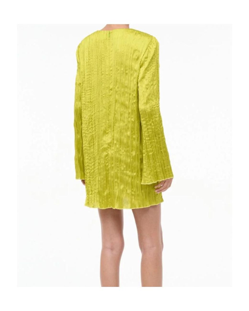 Staud Yellow Round Neck Dress
