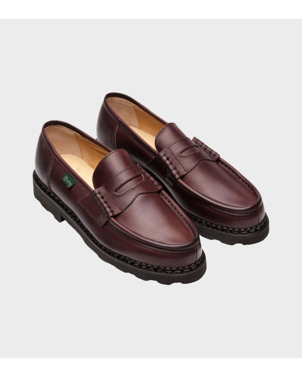 Paraboot Brown Round-Toe Loafers for men