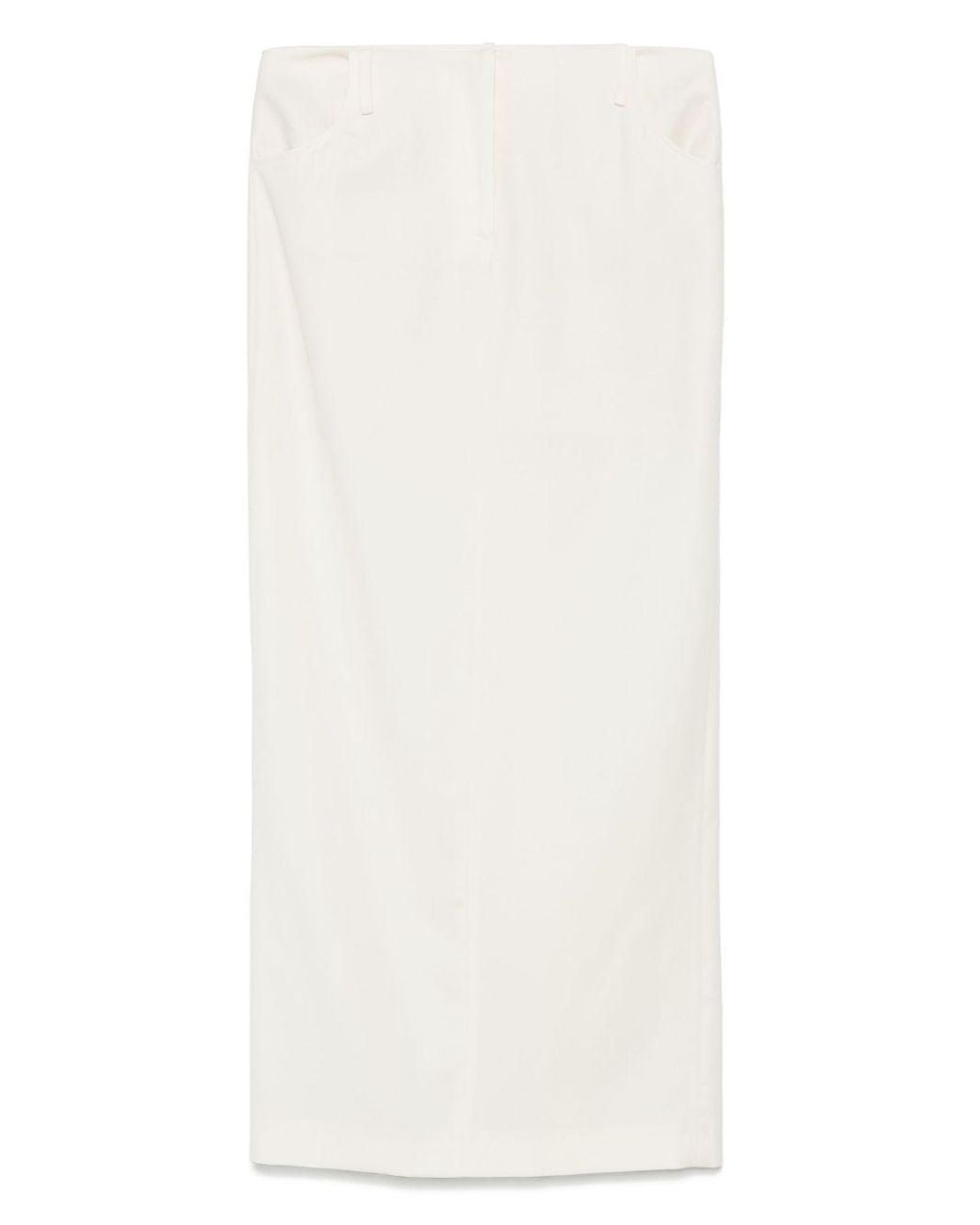AYA MUSE White Twill Maxi Skirt